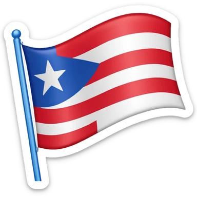 Post independence Puerto Rican flag sticker