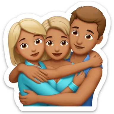 Aunt and Uncles hugging sticker