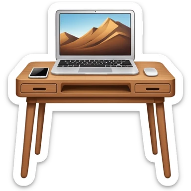 modern empty pc table sticker