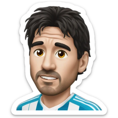 face or maradona and face of messi togheter sticker
