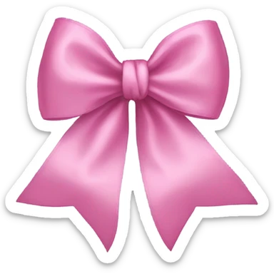 Pink silk bow sticker