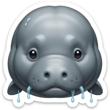 manatee sad sticker