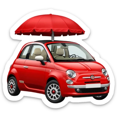 FIAT 500 1.0 HYBRID CABRIO rosso sticker