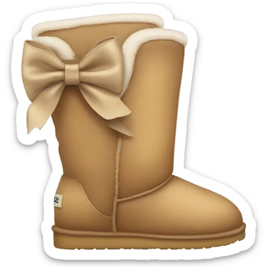 Uggs with a bow sticker