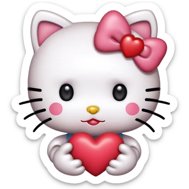 Hello kitty heart eyes sticker