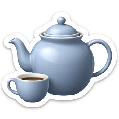 Teapot and cup sticker