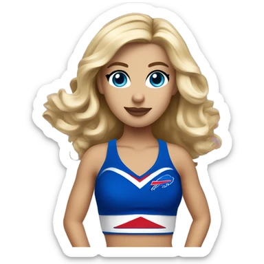buffalo bills blonde cheerleader blue eyes sticker