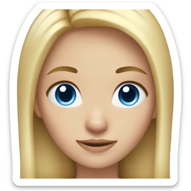 Blue eyed blonde girl sticker