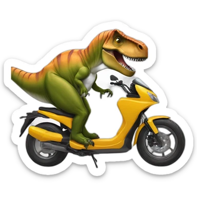Un T rex conduisant un Tmax (scooteur) sticker