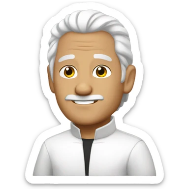 Baltazar white hair sticker