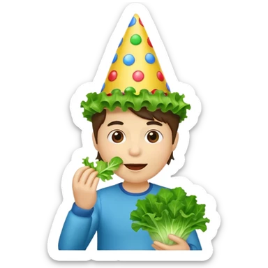 Lettuce party sticker