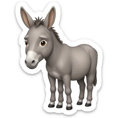 Ein behindert aussehender Esel  sticker