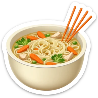 chicken noodles street food style  sticker