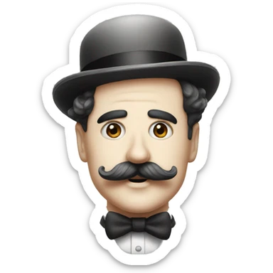 mustache Charlie chaplin sticker