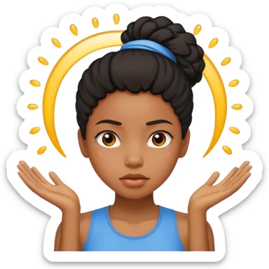 Black girl sweating sticker