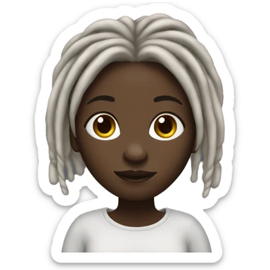 darkskin girl with dreads sticker
