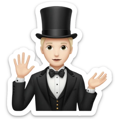 a magician who disappears into fog sticker