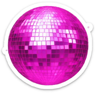 Pink disco ball sparkling  sticker