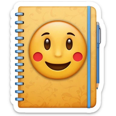 patterned notebook sticker