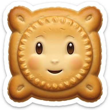 very fluffy American biscuit, golden brown sticker