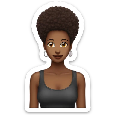 afro-hair-girlnose-pierced sticker