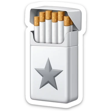 white seven stars grey shining cigaret pack with a few little white  sticker
