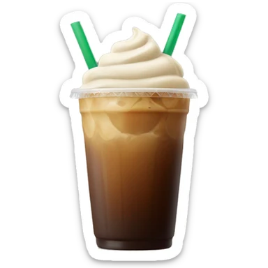 Starbuck ice coffee with ice cubes sticker
