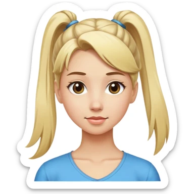 ragazza bionda con la coda  sticker