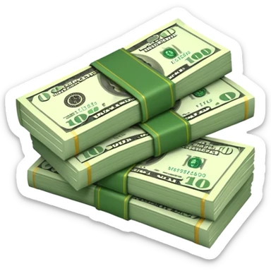 stash of dollars sticker
