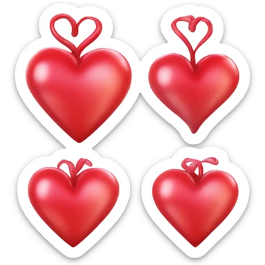 Pleading with a red heart sticker