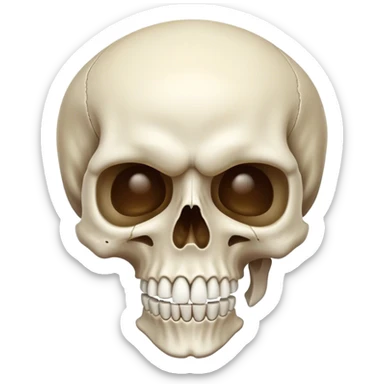 Uma caveira soprando pela boca  sticker