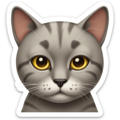cat frowning cutely sticker