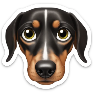 dachshund harlequin eyes veron sticker