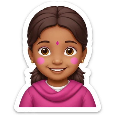 create a indian baby girl child sticker