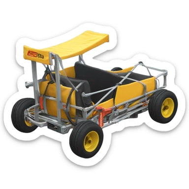 harness racecart side view sticker