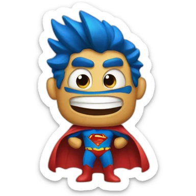 Super man monster  sticker
