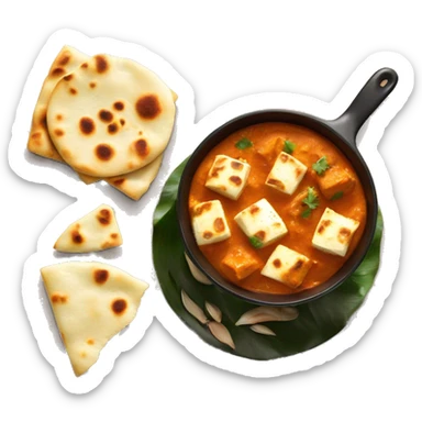 Paneer butter masala and garlic naan  sticker