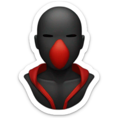 Cœur noir et rouge sticker