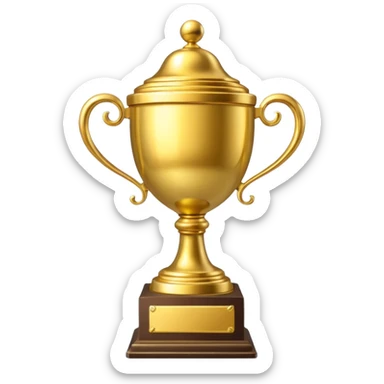 I want to generate a 3d image of a trophy sticker