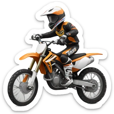Motocross rider sticker