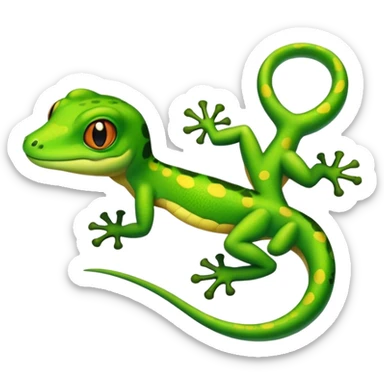 A gecko in the style of Pokémon sticker
