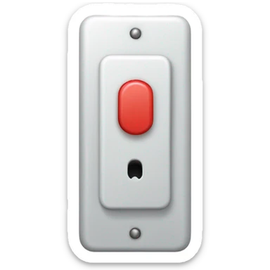 Create a modern toggle switch in the 'on' position. The switch should be a rounded rectangle or pill shape with very rounded corners. The toggle circle/knob should be pure white and positioned on the right side to indicate the 'on' state sticker