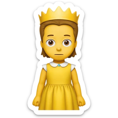 bart Simpson complete yellow with yellow  dress sticker