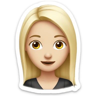 White girl playing piano  sticker