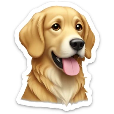 goalden retriever chilling sticker