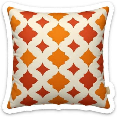Cozy Moroccan throw pillow sticker
