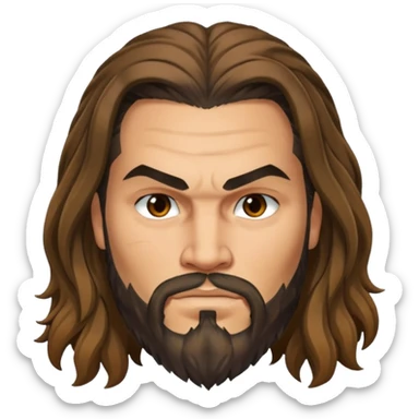 jason mamo long hair from Games of throne character face only younger sticker