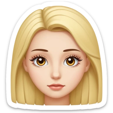 Girl with long eyelash  sticker