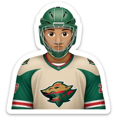 Minnesota wild goalie player sticker