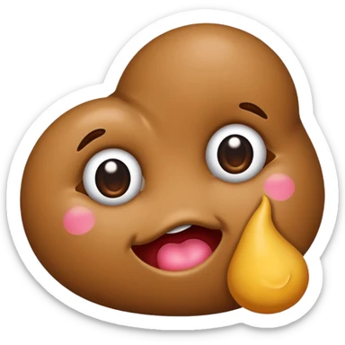 Poop in kisses sticker